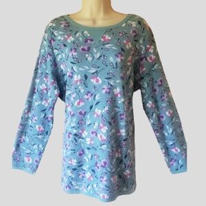 Woman Within long-sleeve, crew-neck tunic, size M (14/16)